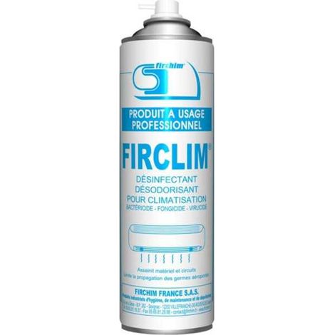 Firclim - Spray anti-bactérien, nettoyant, aérosol pour clim 500ml
