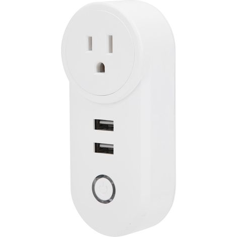 Prise Connectée WiFi GTSS125, Multiprise Intelligente USB avec Télécommande Sans Fil, Prise Murale Compatible US 100-240V, Commande à Distance par App (1/5)