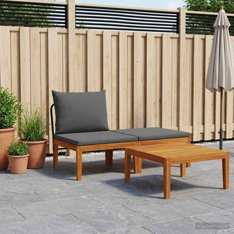vidaXL 3 pcs Set di relax Legno di Acacia Massello Naturale (1/5)