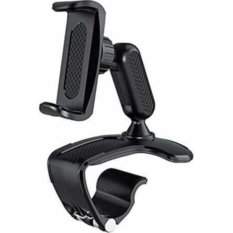 Supporto portatile per auto Aiperq, supporto per telefono da cruscotto, supporto per telefono da auto girevole a 360 gradi, staffa di montaggio con clip per aletta parasole dello specchietto retroviso (1/5)