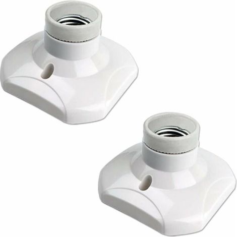 Douille de plafonnier E27 à vis pour lampe murale, support pour ampoule LED, base plastique, AC 230 V (1/5)