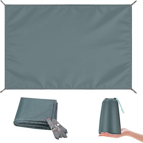 Tapis de Sol Camping 140x210cm, Tapis Sol Camping Extérieur Imperméable, Tapis Camping, Bâche Sol pour Tente 2-3 Personnes, Multi-Usages Plage Accessoires pour Plage, Randonnée, Pique-Nique (1/5)