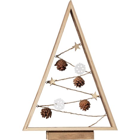 LED-Weihnachtsbaum Golden mit Batterie Natürlich