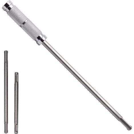 Arbre d'extension 3 pièces adapté pour SDS Plus au marteau perforateur rotatif et ensemble d'adaptateurs