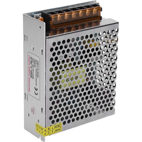 Adaptateur de commande d'alimentation à découpage, alliage d'aluminium, DC24V, bande lumineuse LED pour imprimante 3D (S-100-24 (24V 4.2A 100W) AC100-240V) (1/5)
