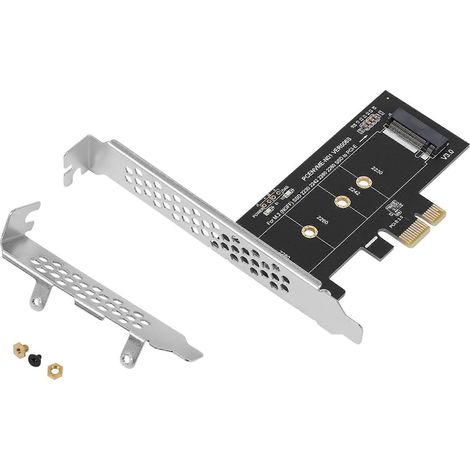 Adaptateur PCIe vers M2 3.0 X1 vers SSD NVMe compatible avec les SSD 2230 et 2242 (1/5)