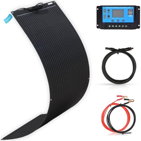 Kit Panneau Solaire Souple 105W 12V Panneau Photovoltaique Mono (1/5)
