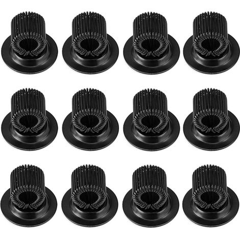 Support Stylo - Support Autoadhésif pour Stylos et Crayons - Boucle Réglable en Acier Inoxydable - Noir - Lot de 12 (1/5)