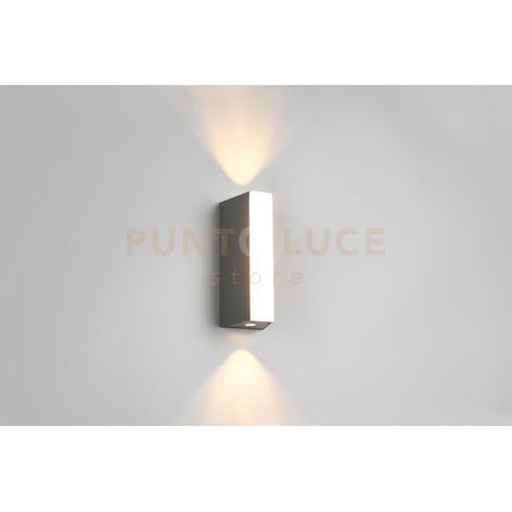 MARNE APPLIQUE DA ESTERNO LED  5,5W  600lm, 3000K FUSIONE DI ALLUMINIO ANTRACITE BI-EMISSIONE IP65 H.16CM
