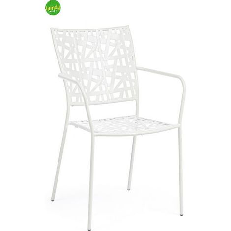 Poltrona in Ferro Kelsie colore Bianco (1/5)