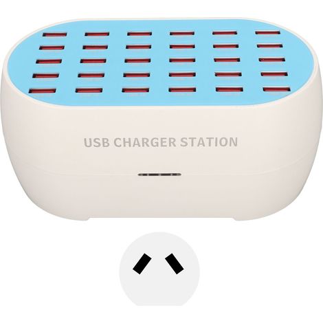 Station de charge USB 30 ports 160W, chargeur multiprise de bureau pour smartphones, tablettes et appareils numériques, prise AU 100-240V (1/5)