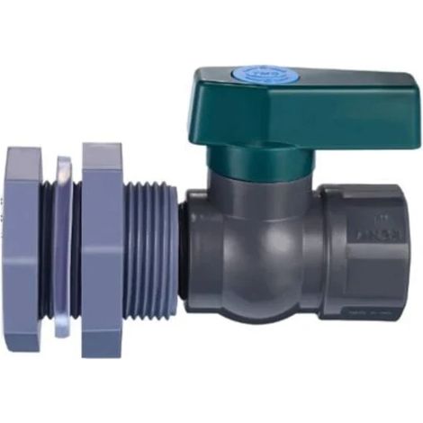 Filiyano – adaptateur de tuyau – Réservoirs d'eau en PVC TS-Coupling, robinet, récupérateur d'eau de pluie en PVC 1 pouce avec traversée de cloison et (1/3)