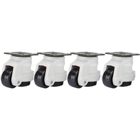 Decdeal Roulettes de nivellement rétractables de 1.5 pouces, 4 pièces, Machine industrielle pivotante, capacité de 220lb