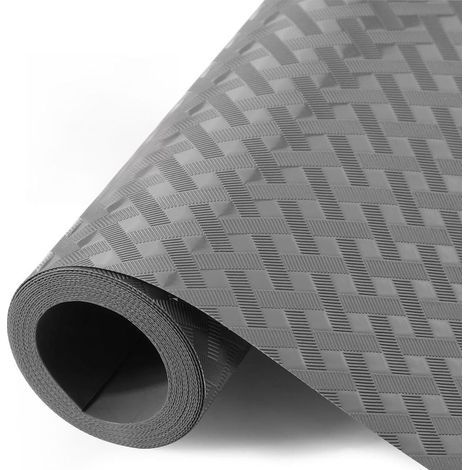 Tapis Fond de Tiroir, Protection Tiroir Cuisine, Tapis Fond de Non adhésif Antidérapant, Peut Etre Coupé, EVA Plastique Film Protecteur, pour Placard Cuisine(Gris/30cm x 150cm)
