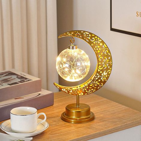 Lampe Lune - Lampe De Nuit À Suspension En Fer - Éclairage Doux Pour Chambre Et Salon - 1 Pièce (1/5)