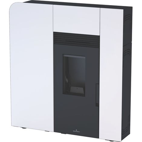 BRONPI - Estufa de Pellet Extraplana Blanco Modelo CLEO-BL de 10 kW (1/5)