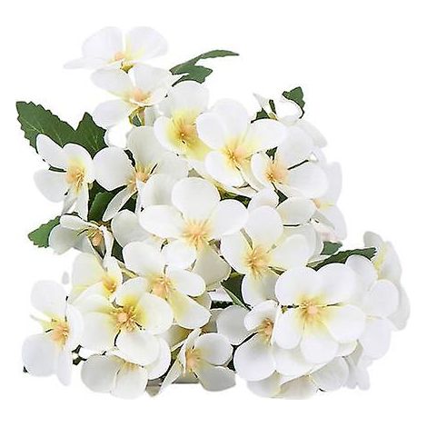 Branche de bégonia artificielle avec tige, 5 fourches, 35 têtes, pour la maison, les mariages et les fêtes, fausse pomme d'ornementbeige (1/5)