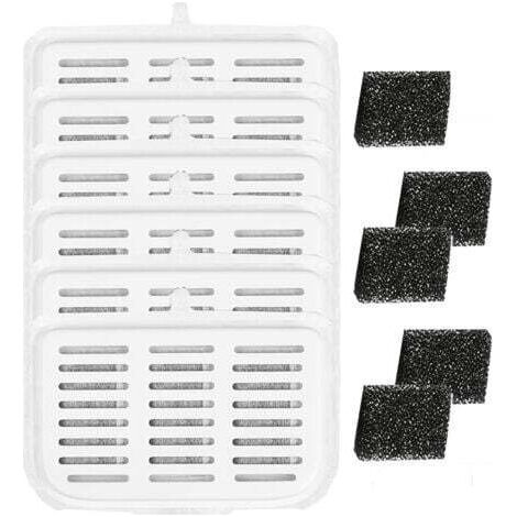 Lot de 11 filtres pour Petkit Max3 Pet Water Fountain, Le Charbon Actif Haute densité Peut filtrer Les odeurs et Les impuretés dans l'eau (6 filtres + 5 éponges) (1/5)