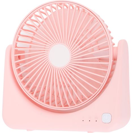 Petit ventilateur de bureau USB silencieux et portable pour la maison, la voiture, les voyages, le bureau, l'intérieur et l'extérieur (rose) (1/5)