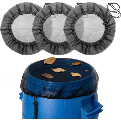 3 Pcs 100cm Moustiquaire Recuperateur D Eau Filet Recuperateur Eau Filet pour Citerne de Pluie Protège du Vent Et de La Pluie Empêche Les Moustiques Feuilles Insectes D'entrer Diamètre (1/5)