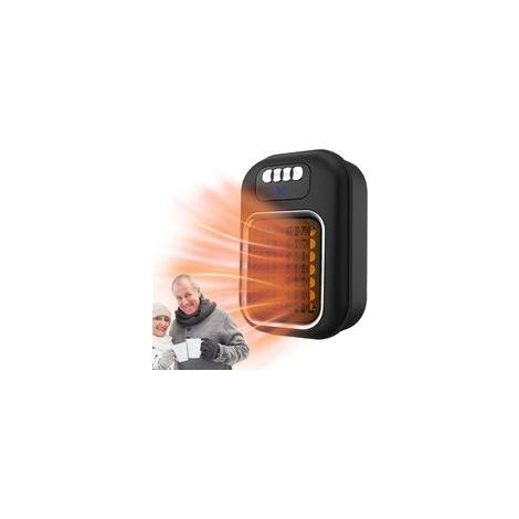 Petit radiateur électrique noir, radiateur d'appoint Radiateur mural multifonction pour salle de bain, radiateur d'intérieur, radiateur électrique avec écran et télécommande (1/5)
