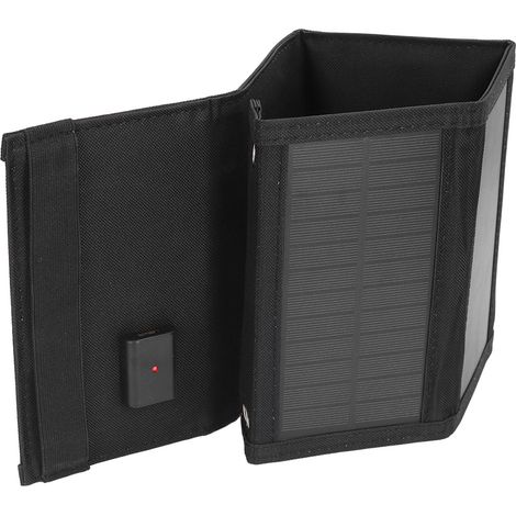 Chargeur solaire 5V 12W avec sortie USB, panneau solaire pliable et étanche en nylon pour téléphone, appareil photo et ordinateur portable (1/5)