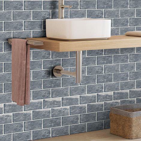 10 PCS Peel and Stick Marble Wall Tile Stickers (1/5)