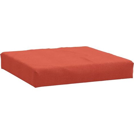 Coussin de plateau rouge chiné, tissu 60 x 60 x 9,5 cm (1/5)