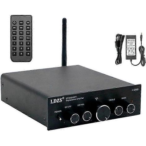 Amplificateur de puissance LDZS 2.1 canaux, idéal pour une utilisation domestique, petit amplificateur numérique, autoradio Bluetooth, prise américaine unique WHBYV (1/4)