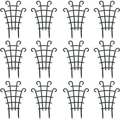 Juego de 8 mini enrejados para plantas trepadoras de jardín, soportes apilables para macetas, ideales para enredaderas, flores y hortalizas. (1/5)