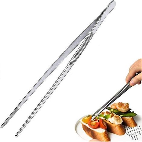 Grillzange, Küchenzange, 30 cm Küchenzange aus Edelstahl, geeignet zum Kochen, Dekorieren, Tortendekoration, Steakzange (30 cm) (1/5)