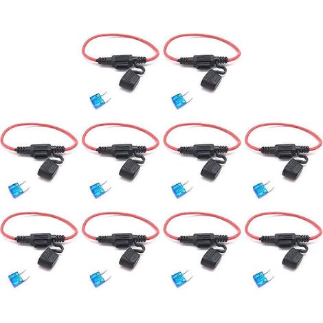 Lot de 10 petits porte-fusibles étanches 12 V 15 A pour voiture (1/5)
