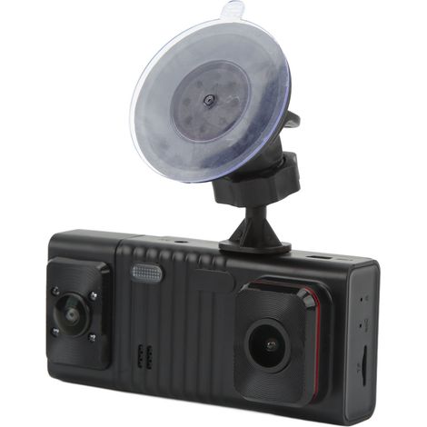 Caméra embarquée 3 pouces pour voiture, 3 objectifs, vision nocturne, capteur G, enregistrement en boucle, détection de mouvement, enregistreur de conduite (1/5)