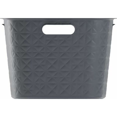 cesto portabiancheria keter "curver softex" antracite 57x37x27 cm (1/2)