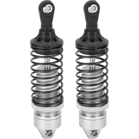 Lot de 2 amortisseurs métalliques de 100 mm pour voiture RC TRAXXAS SLASH 2WD (pièces de rechange argentées) (1/5)