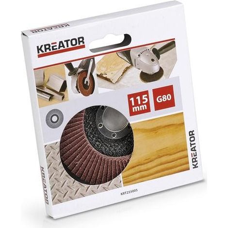 KREATOR Disque à lamelle corindon - grain 80 - Ø 115 mm (1/2)