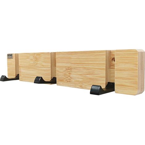 HOME DELUXE - Perchero HOOK con ganchos e imanes - bambú  color bambú