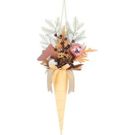 Variante 2: LED-Wandleuchte in Form einer Eistüte (17,7 cm x 45,8 cm), Tür- oder Kamindekoration, Weihnachtsbeleuchtung (1/2)