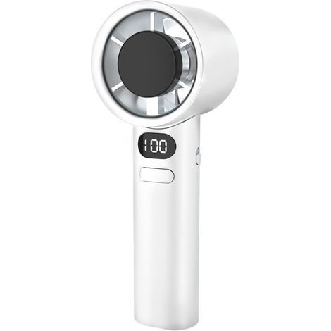 Wiederaufladbarer, tragbarer Turbofan-Hochgeschwindigkeitsventilator mit USB-Anschluss, Digitalanzeige und 120 stufenlos einstellbaren Geschwindigkeitsstufen, ideal für Camping, Reisen, Zuhause und Bü (1/5)
