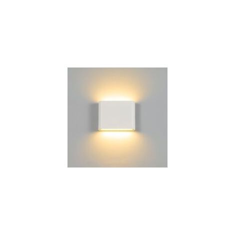 Applique da parete a LED bianca impermeabile - ideale per camere da letto, soggiorni, vani scale, corridoi, ecc. - 1 pezzo, 11,5 cm, luce calda - Crezuo (1/3)
