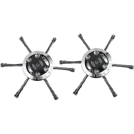 Roue à fil en acier légère pour pelouse compatible avec petites débroussailleuses lithium (6+6 fils) (1/5)