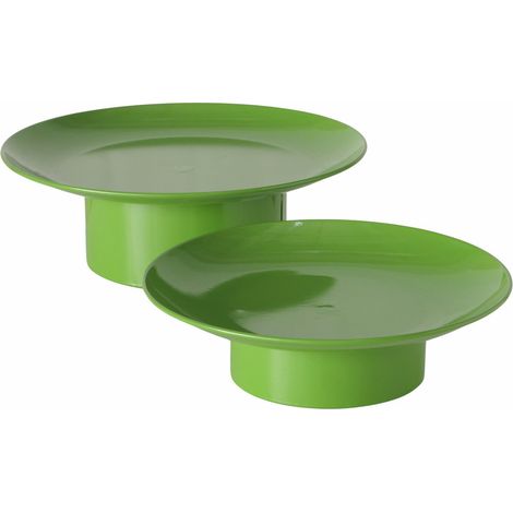 Tabletts aus Metall auf einem Fuß PLANA, Ø 32,5-28 cm, 2er-Set (1/5)