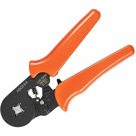 Herramienta de crimpado HSC8 6-4, herramienta de crimpado tubular, terminal de prensado en frío autoajustable VE, forma de aguja, 0,25-10 mm, cuatro lados (1/5)