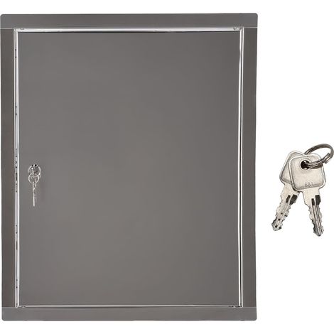 KOTARBAU® Trappe de Visite - Acier Inoxydable - 25x30 cm - Argent - Trappe de Visite Plafond - avec Serrure et 2 Clés - Pour Intérieur Extérieur - Résistante à la Corrosion