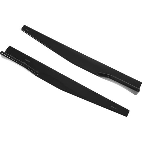 Lot de 2 bas de caisse latéraux gauche et droit, 860 mm, noir brillant, en ABS résistant aux rayures, universels pour voitures, réduisant la résistance à l'air