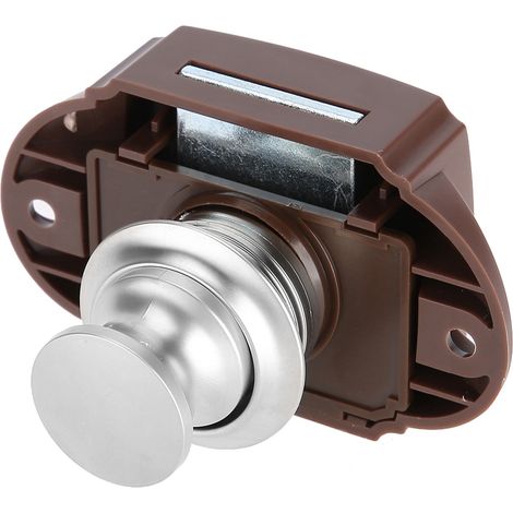 Tiroir Armoire Bateau Serrure Poussoir Alliage Zinc Poignée Bouton Sans Clé Épaisseur 14-16mm (1/5)