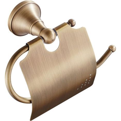 Promotion Porte-papier toilette-Retro Support de Papier Toilette avec Couvercle en Laiton Porte-Rouleau Murale