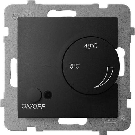Termostato Ospel Aria negro metalizado compacto y moderno