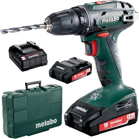 Metabo Akku-Bohrschrauber BS 18, 2x 1,5 Ah und Ladegerät im Koffer