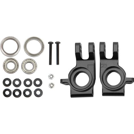 Satz mit 2 RC-Hinterradnabenträgern, schwarze Ersatzteile aus Aluminiumlegierung für ARRMA 1/7 und 1/8 (1/5)